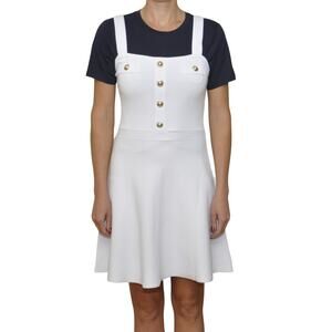 Michael Kors Fit & Flare Dress Sleeveless Stretch Viscose White XS/S/M/L/XL $275